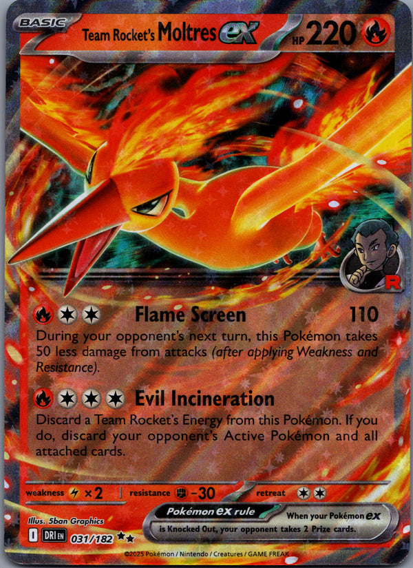 031 Team Rocket's Moltres ex Destined Rivals Double Rare Near Mint