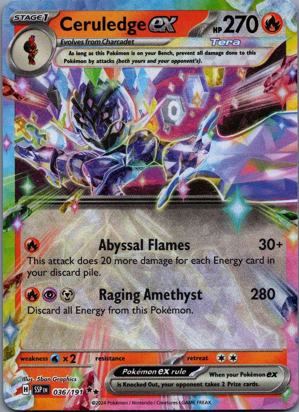 036 Ceruledge ex Surging Sparks Double Rare Near Mint