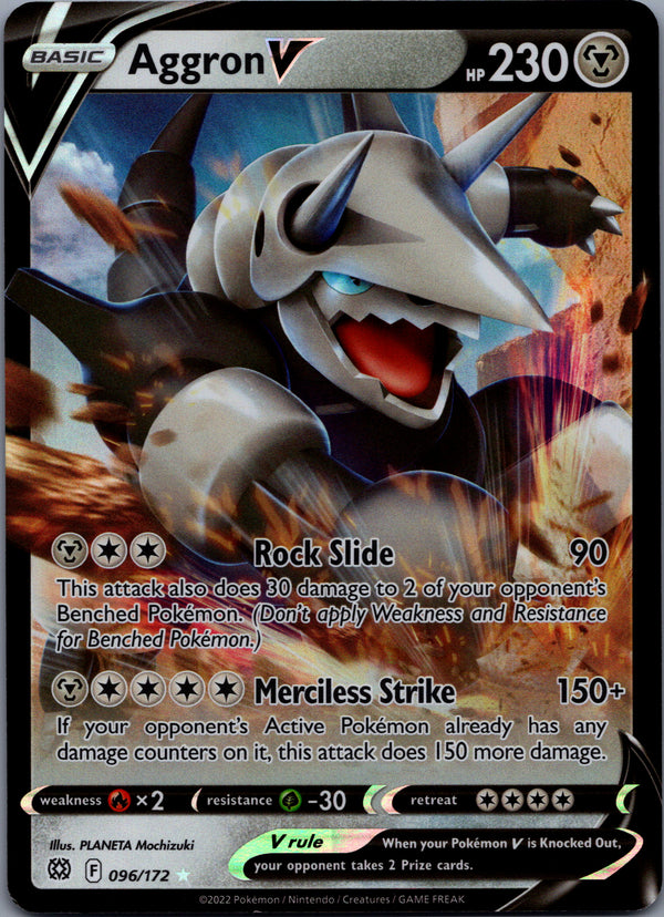096 Aggron V Brilliant Stars Holo Rare V NM