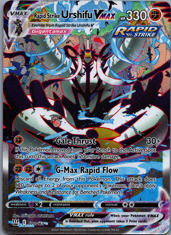 170 Rapid Strike Urshifu VMAX Battle Styles Rare Rainbow Near Mint
