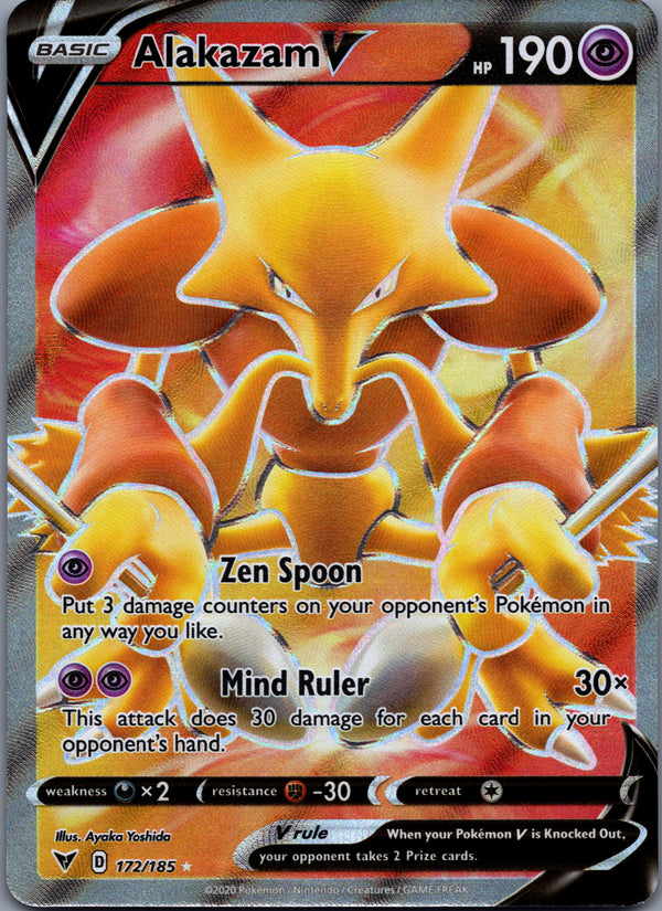 172 Alakazam V Vivid Voltage Rare Ultra Near Mint