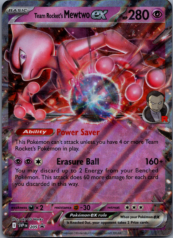 205 Team Rocket's Mewtwo ex SV Black Star Promos Promo Near Mint