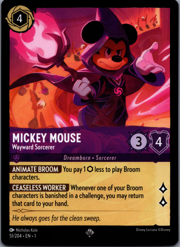 051 Mickey Mouse - Wayward Sorcerer The First Chapter Super Rare NM