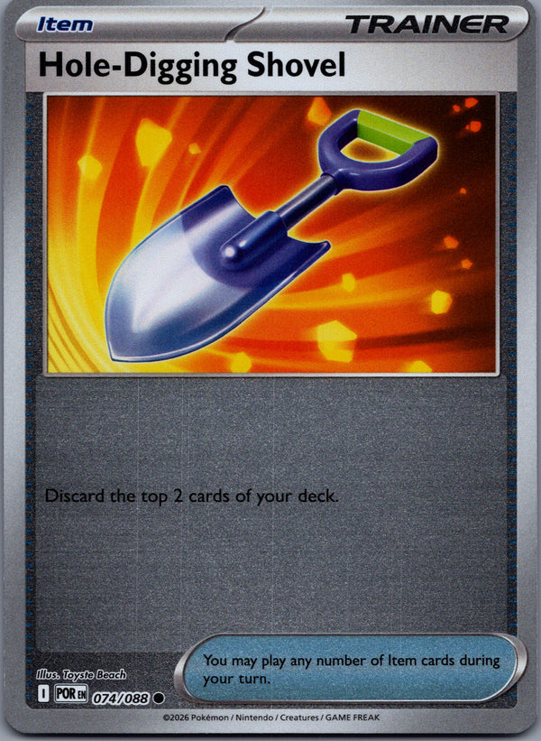 074 Hole-Digging Shovel [Reverse Holo] Perfect Order Common Near Mint