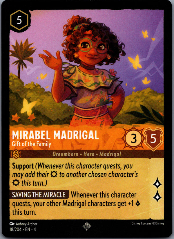 018 Mirabel Madrigal - Gift of the Family Ursula's Return Super Rare NM