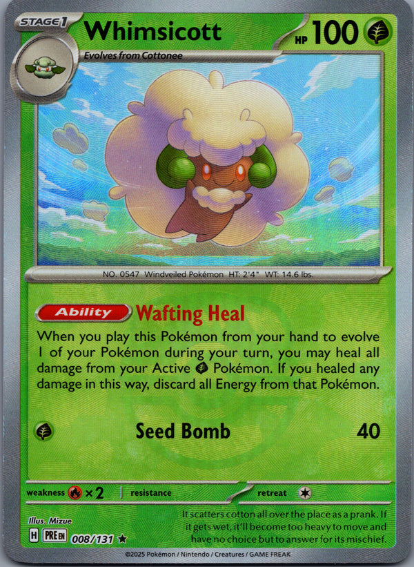 008 Whimsicott [Master Ball] Prismatic Evolutions Rare Near Mint