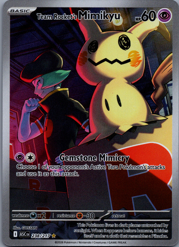 238 Team Rocket's Mimikyu Ascended Heroes Illustration Rare Near Mint