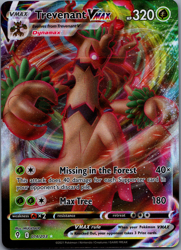 014 Trevenant VMAX Evolving Skies Holo Rare VMAX Near Mint