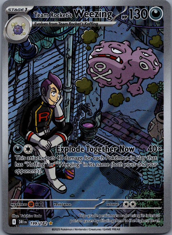 199 Team Rocket's Weezing Destined Rivals Illustration Rare Near Mint