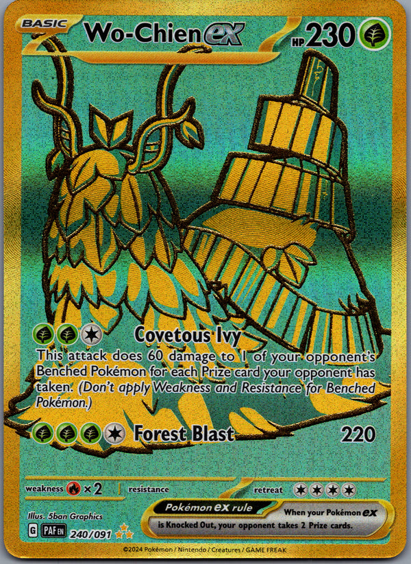240 Wo-Chien ex Paldean Fates Hyper Rare Near Mint