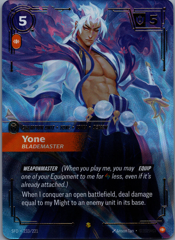 233 Yone - Blademaster Spiritforged Showcase NM