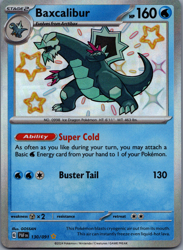 130 Baxcalibur Paldean Fates Shiny Rare Near Mint