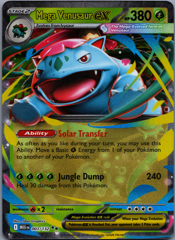 003 Mega Venusaur ex Mega Evolution Double Rare Near Mint