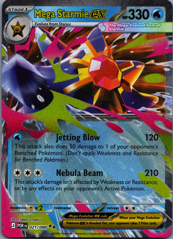 021 Mega Starmie ex Perfect Order Double Rare NM