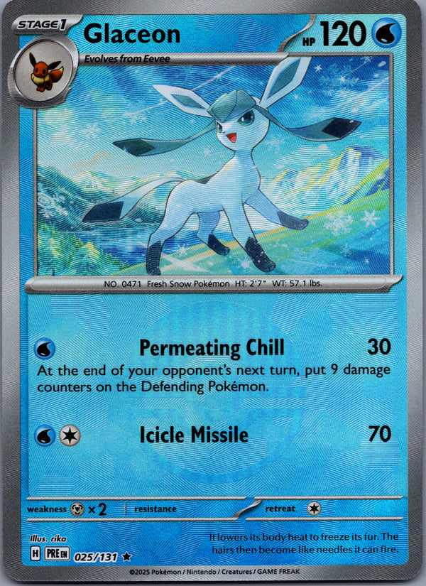 025 Glaceon [Poke Ball] Prismatic Evolutions Rare Near Mint