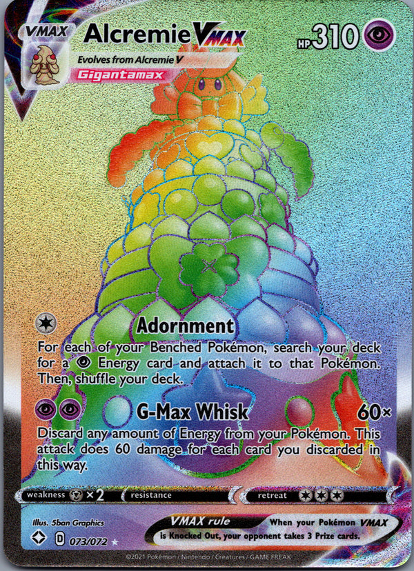 073 Alcremie VMAX Shining Fates Rare Rainbow Near Mint