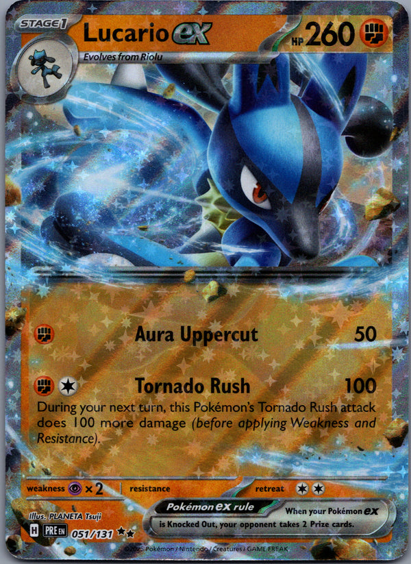 051 Lucario ex Prismatic Evolutions Double Rare Near Mint