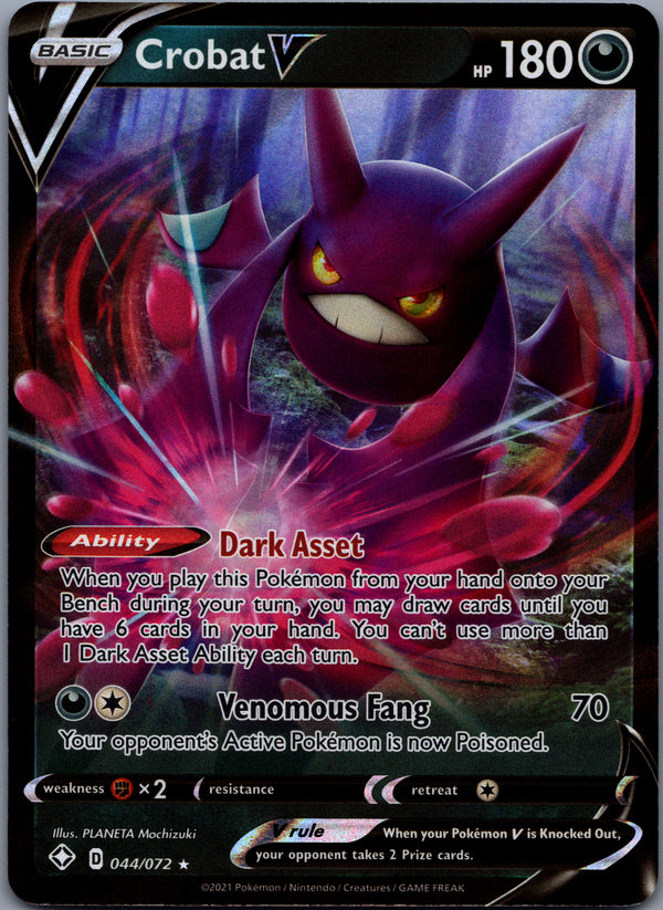 044 Crobat V Shining Fates Holo Rare V NM