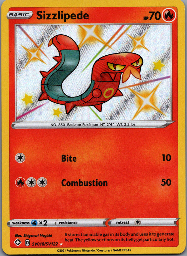 SV018 Sizzlipede Shining Fates Rare Shiny NM