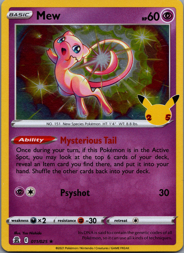 011 Mew Celebrations Rare Holo NM