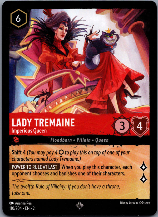 110 Lady Tremaine - Imperious Queen Rise of the Floodborn Super Rare NM