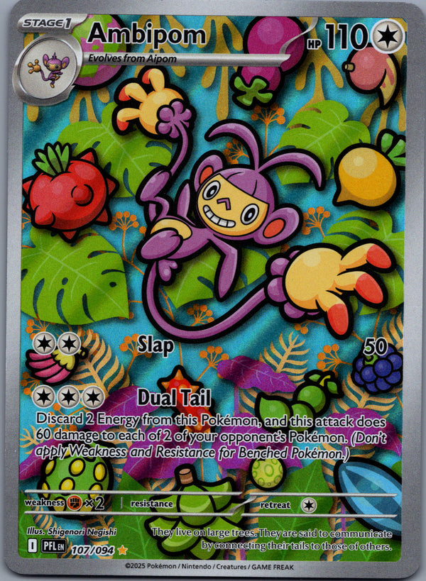 107 Ambipom Phantasmal Flames Illustration Rare NM