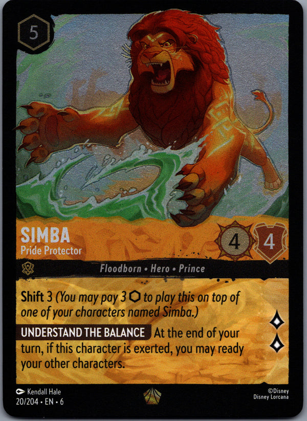020 Simba - Pride Protector [Foil] Azurite Sea Legendary Near Mint