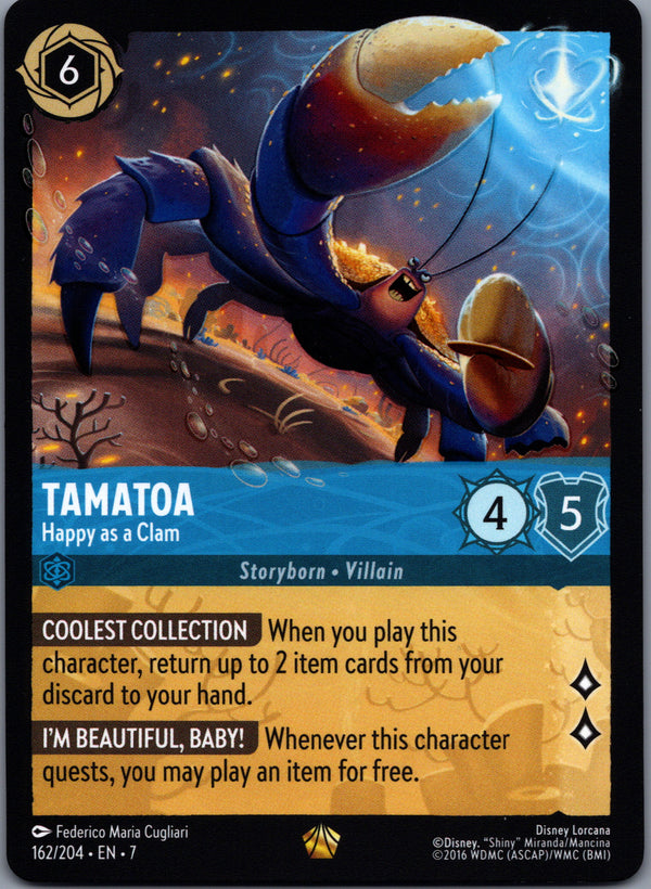 162 Tamatoa - Happy as a Clam Archazia's Island Legendary Near Mint