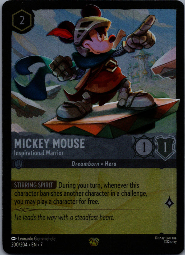 200 Mickey Mouse - Inspirational Warrior [Foil] Archazia's Island Legendary NM