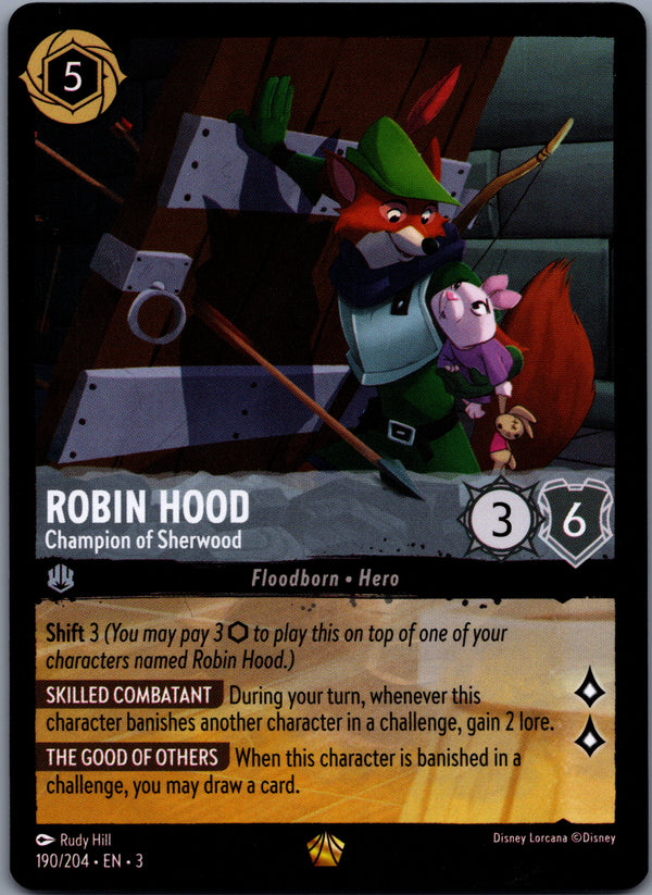 190 Robin Hood - Champion of Sherwood Into the Inklands Legendary NM