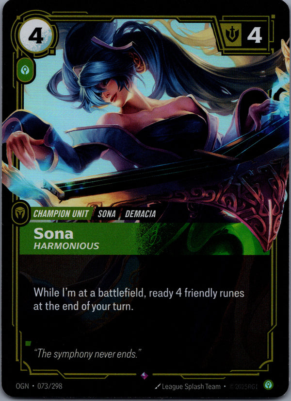 073 Sona - Harmonious [Foil] Origins Rare Near Mint