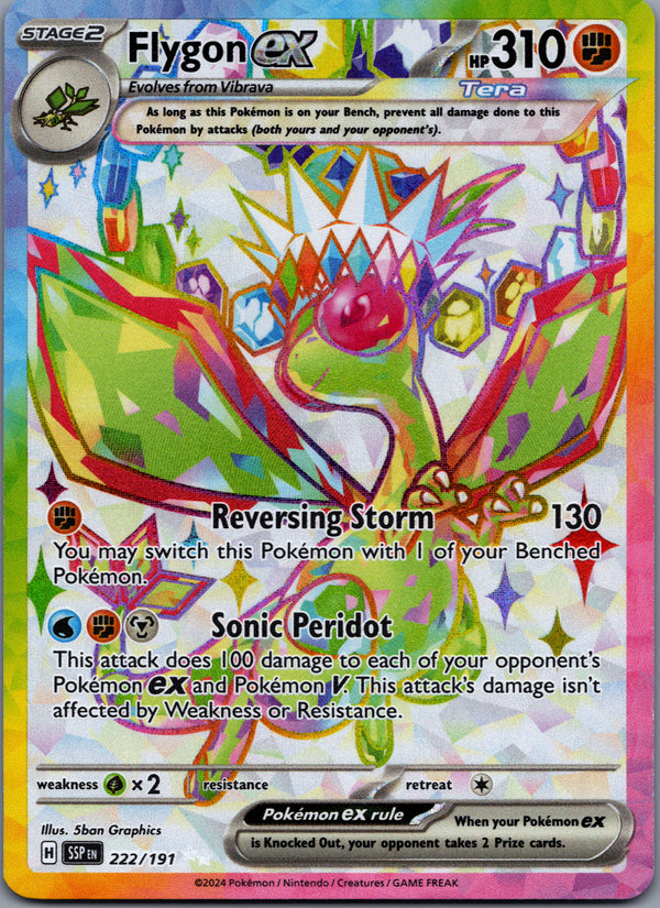 222 Flygon ex Surging Sparks Ultra Rare Near Mint