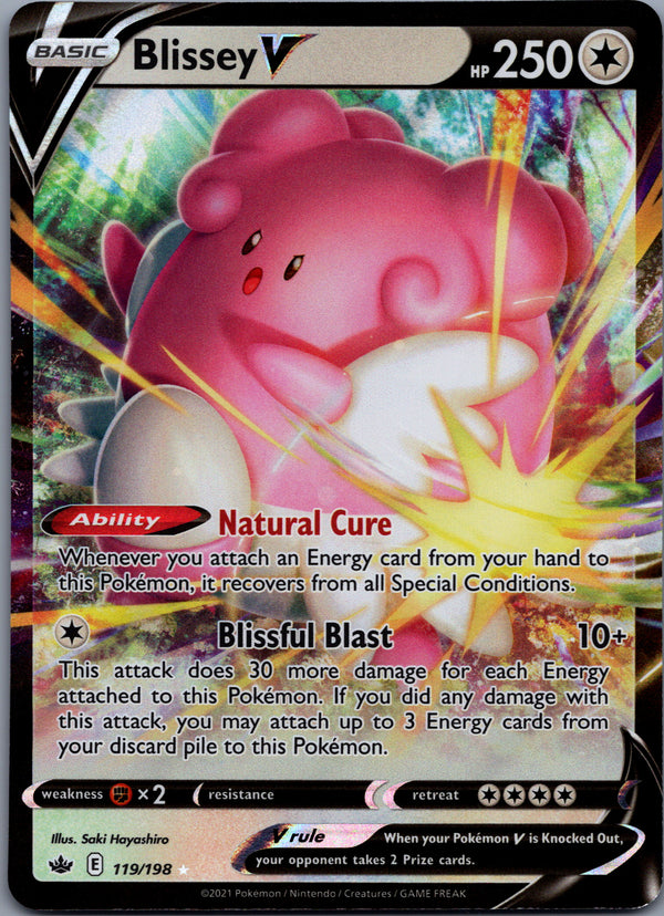 119 Blissey V Chilling Reign Holo Rare V Near Mint