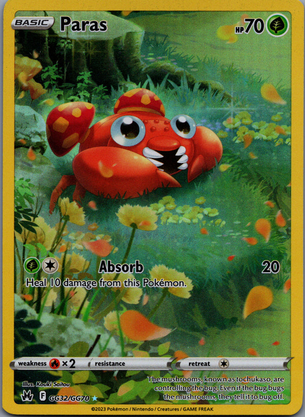 GG32 Paras Crown Zenith Rare Holo Near Mint