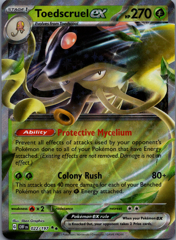 022 Toedscruel ex Obsidian Flames Double Rare NM