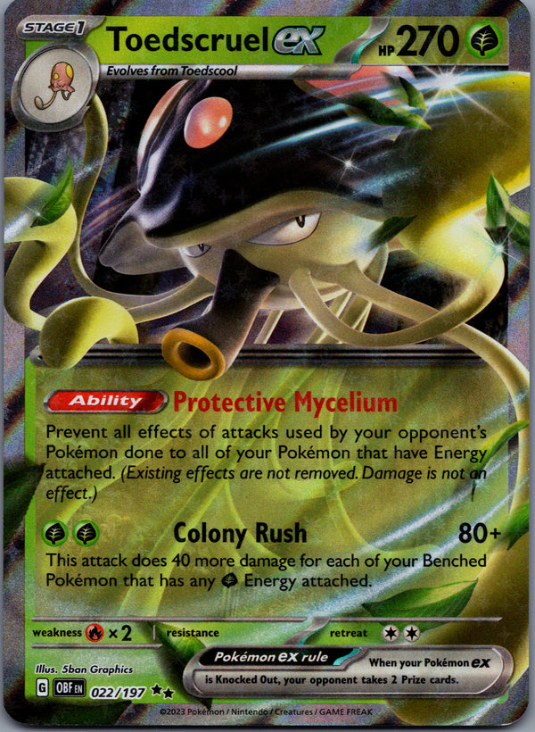 022 Toedscruel ex Obsidian Flames Double Rare NM