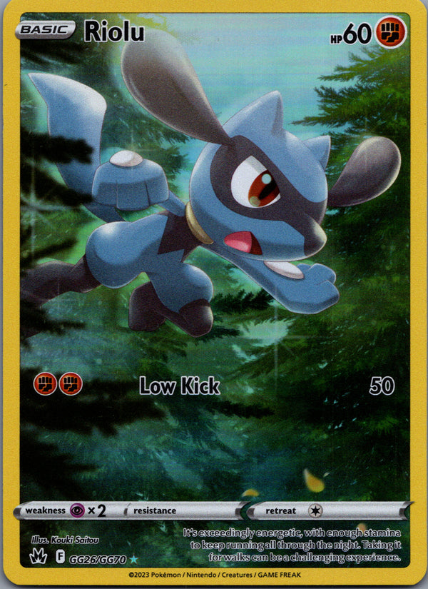 GG26 Riolu Crown Zenith Rare Holo Near Mint