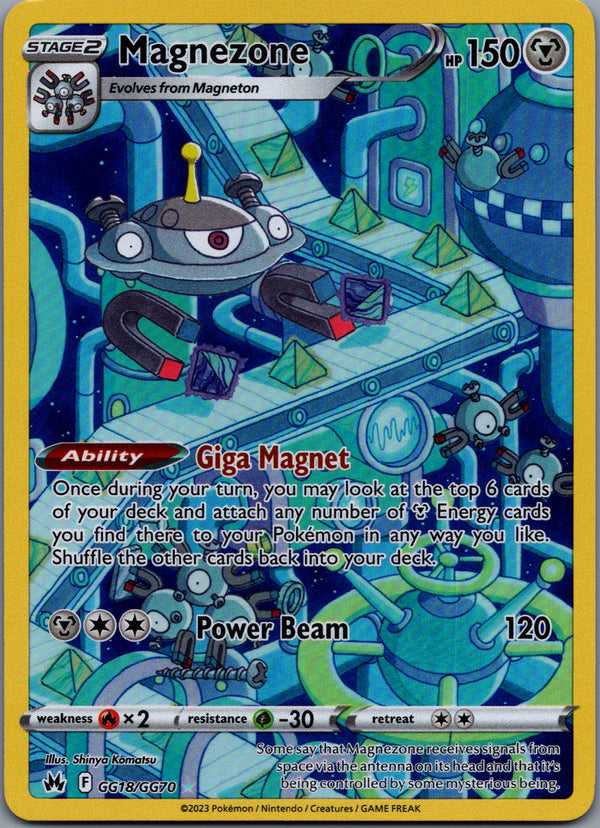 GG18 Magnezone Crown Zenith Rare Holo Near Mint
