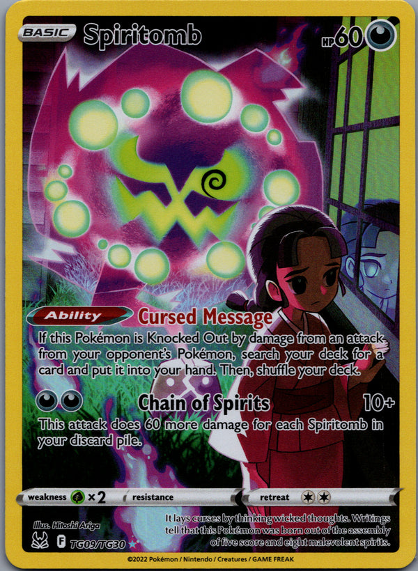 TG09 Spiritomb Lost Origin Rare Holo NM