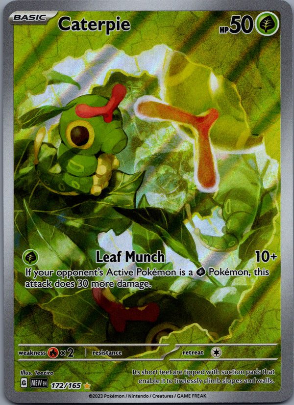 172 Caterpie Scarlet & Violet 151 Illustration Rare Near Mint