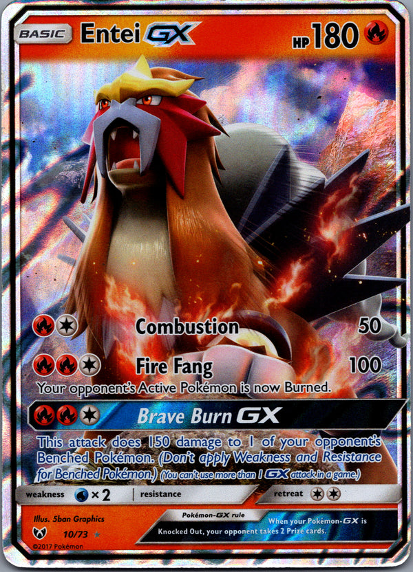 010 Entei-GX Shining Legends Rare Holo GX HP