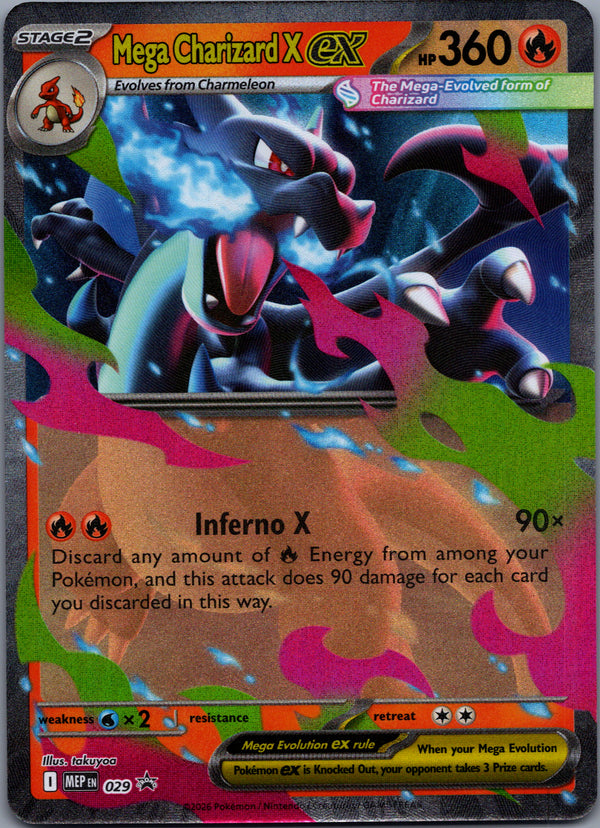 029 Mega Charizard X Ex ME Black Star Promos Promo Near Mint