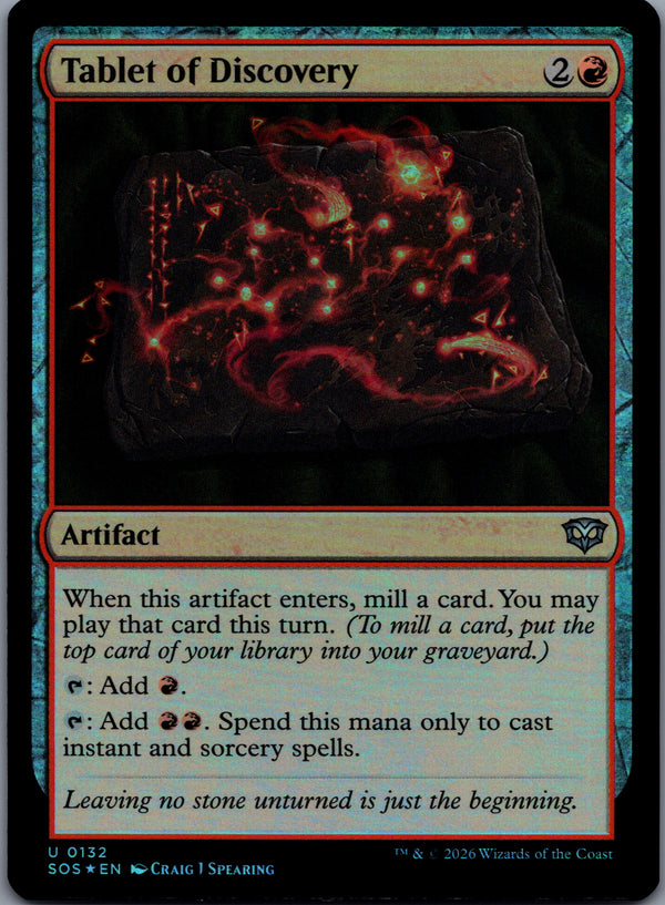 132 Tablet of Discovery [Foil] Secrets of Strixhaven Uncommon Foil NM