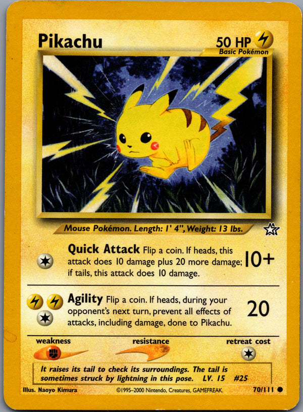 070 Pikachu Neo Genesis Common Moderately Played