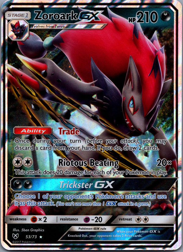 053 Zoroark-GX Shining Legends Rare Holo GX Lightly Played