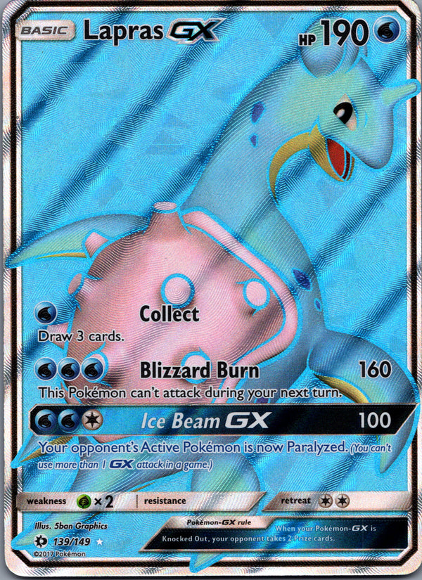 139 Lapras-GX Sun & Moon Rare Ultra Moderately Played