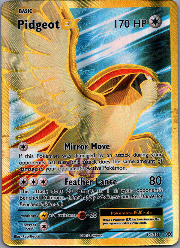 104 Pidgeot-EX Evolutions Rare Ultra Lightly Played