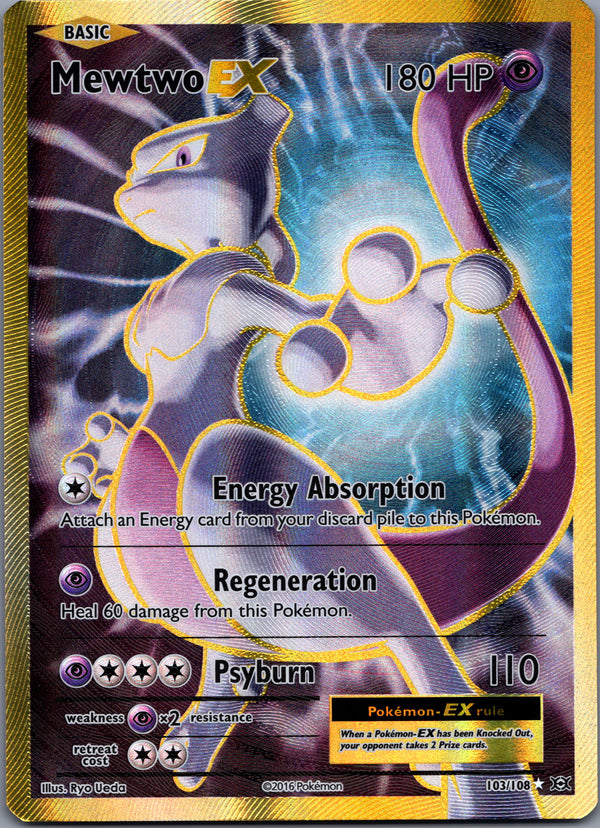 103 Mewtwo-EX Evolutions Rare Ultra Lightly Played