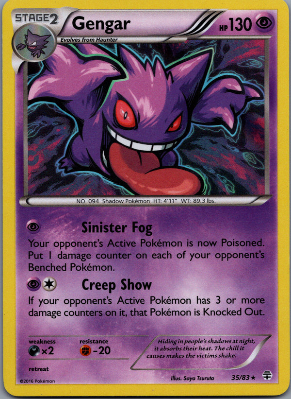 035 Gengar Generations Rare Holo Moderately Played