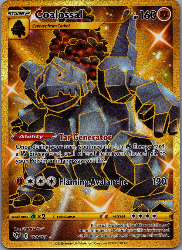 198 Coalossal Darkness Ablaze Rare Secret Near Mint